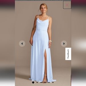 David's Bridal Ice Blue Size 8